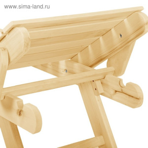 Лежак нераскладной с регулируемым подголовником 180х55х44,5см, липа "Добропаровъ" Лежак нераскладной с регулируемым подголовником 180х55х44,5см, липа "Добропаровъ"