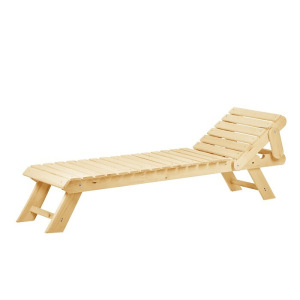 Лежак нераскладной с регулируемым подголовником 200х55х44,5, липа "Добропаровъ" Лежак нераскладной с регулируемым подголовником 200х55х44,5, липа "Добропаровъ"