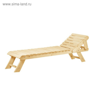Лежак нераскладной с регулируемым подголовником 200х55х44,5, липа "Добропаровъ" Лежак нераскладной с регулируемым подголовником 200х55х44,5, липа "Добропаровъ"