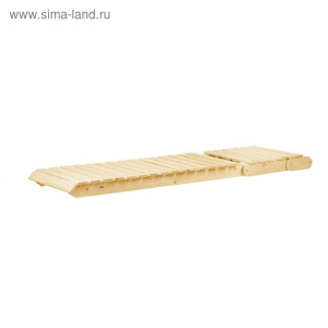 Лежак нераскладной с регулируемым подголовником 200х55х44,5, липа "Добропаровъ" Лежак нераскладной с регулируемым подголовником 200х55х44,5, липа "Добропаровъ"