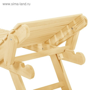 Лежак нераскладной с регулируемым подголовником 200х55х44,5, липа "Добропаровъ" Лежак нераскладной с регулируемым подголовником 200х55х44,5, липа "Добропаровъ"