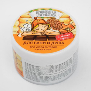 Мыло для бани и душа, для ухода за телом и волосами натуральное таежное "Белое" 450 мл Мыло для бани и душа, для ухода за телом и волосами натуральное таежное "Белое" 450 мл