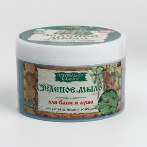 Мыло для бани и душа, для ухода за телом и волосами натуральное таежное "Зеленое" 450 мл Мыло для бани и душа, для ухода за телом и волосами натуральное таежное "Зеленое" 450 мл