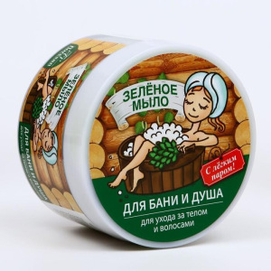 Мыло для бани и душа, для ухода за телом и волосами натуральное таежное "Зеленое" 450 мл Мыло для бани и душа, для ухода за телом и волосами натуральное таежное "Зеленое" 450 мл