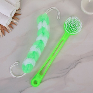 Набор банный, 2 предмета: мочалка, щётка банная, цвет МИКС Набор банный, 2 предмета: мочалка, щётка банная, цвет МИКС