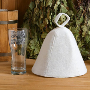 Набор банный бокал + шапка, МИКС Набор банный бокал + шапка, МИКС