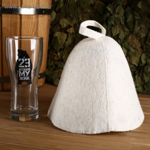 Набор банный бокал + шапка, МИКС Набор банный бокал + шапка, МИКС