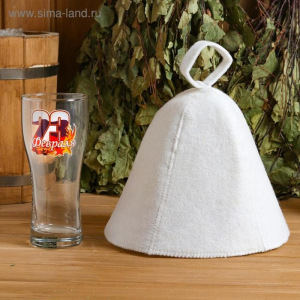 Набор банный бокал + шапка, МИКС Набор банный бокал + шапка, МИКС