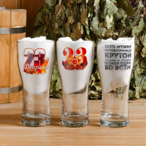 Набор банный бокал + шапка, МИКС Набор банный бокал + шапка, МИКС