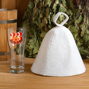 Набор банный бокал + шапка, МИКС Набор банный бокал + шапка, МИКС