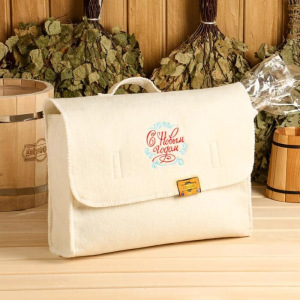 Набор банный портфель 5 предметов "С новым годом", белый, "Добропаровъ" Набор банный портфель 5 предметов "С новым годом", белый, "Добропаровъ"