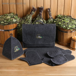 Набор банный портфель 5 предметов "Жизнь удалась!", серый Набор банный портфель 5 предметов "Жизнь удалась!", серый