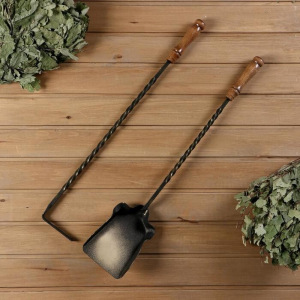 Набор каминный "Вензель" (кочерга + совок) Набор каминный "Вензель" (кочерга + совок)