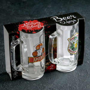 Набор пивных кружек «Приколисты», 2 шт, 330 мл, в подарочной упаковке, рисунок МИКС Набор пивных кружек «Приколисты», 2 шт, 330 мл, в подарочной упаковке, рисунок МИКС