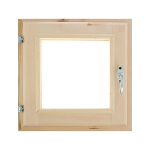 Окно, 40×40см, двойное стекло, из липы Окно, 40×40см, двойное стекло, из липы