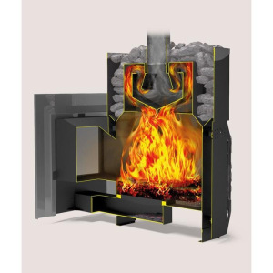 Печь банная «Теплодар Русь Сетка 18 Л», дверка панорама Печь банная «Теплодар Русь Сетка 18 Л», дверка панорама