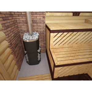 Печь банная «Теплодар Русь Сетка 18 Л», дверка панорама Печь банная «Теплодар Русь Сетка 18 Л», дверка панорама