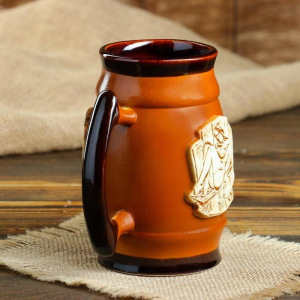 Пивной бокал "Банная дама", цвет коричневый, 0.6 л Пивной бокал "Банная дама", цвет коричневый, 0.6 л