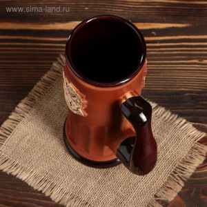 Пивной бокал "Банный мужичок", 0.75 л Пивной бокал "Банный мужичок", 0.75 л