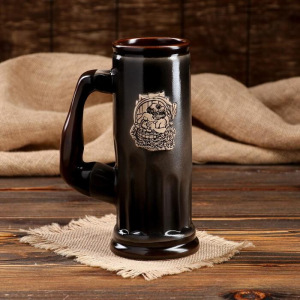 Пивной бокал "Банщик", цвет серый, 0.75 л Пивной бокал "Банщик", цвет серый, 0.75 л