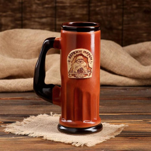 Пивной бокал "С легким паром!", цвет коричневый, 0.75 л Пивной бокал "С легким паром!", цвет коричневый, 0.75 л