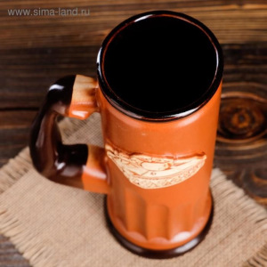 Пивной бокал "Танк", цвет коричневый, 0.75 л Пивной бокал "Танк", цвет коричневый, 0.75 л