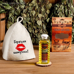 Подарочный набор "Добропаровъ": шапка "Горячая штучка" и шампунь Подарочный набор "Добропаровъ": шапка "Горячая штучка" и шампунь