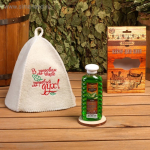 Подарочный набор "Добропаровъ": шапка "В здоровом теле" и шампунь Подарочный набор "Добропаровъ": шапка "В здоровом теле" и шампунь