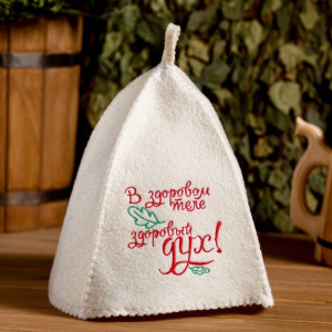 Подарочный набор "Добропаровъ": шапка "В здоровом теле здоровый дух" и шампунь Подарочный набор "Добропаровъ": шапка "В здоровом теле здоровый дух" и шампунь