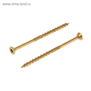 Саморез конструкционный INFIX, 6х100 мм, потай, Torx30, жёлтый цинк Саморез конструкционный INFIX, 6х100 мм, потай, Torx30, жёлтый цинк