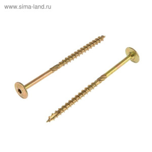 Саморез конструкционный INFIX, 8х140 мм, тарельчатый, Torx40, жёлтый цинк Саморез конструкционный INFIX, 8х140 мм, тарельчатый, Torx40, жёлтый цинк