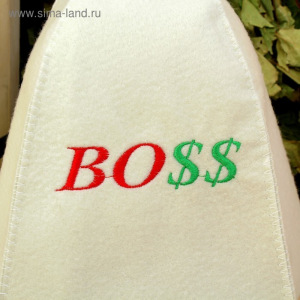 Шапка для бани "БОSS" Шапка для бани "БОSS"