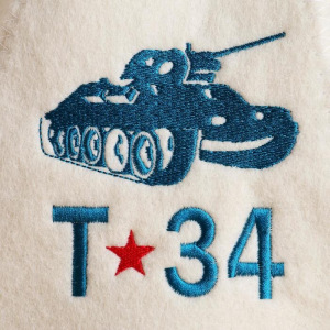 Шапка для бани "Т-34", войлок, белая Шапка для бани "Т-34", войлок, белая
