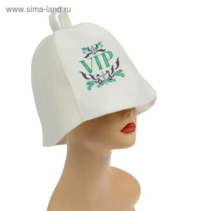 Шапка для бани с вышивкой "VIP" Шапка для бани с вышивкой "VIP"