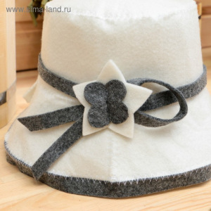 Шапка для бани женская с аппликацией (эконом) Шапка для бани женская с аппликацией (эконом)