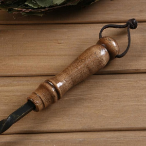 Совок кованый "Патина золото", ручка буковая Совок кованый "Патина золото", ручка буковая