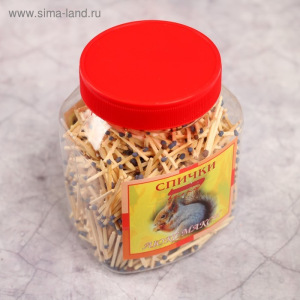 Спички ЛЮКС наполнением 1100шт. ПЭТ-банка Спички ЛЮКС наполнением 1100шт. ПЭТ-банка