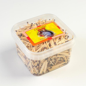 Спички ЛЮКС наполнением 1100шт. ПЭТ-контейнер ФЭСКО МИКС Спички ЛЮКС наполнением 1100шт. ПЭТ-контейнер ФЭСКО МИКС