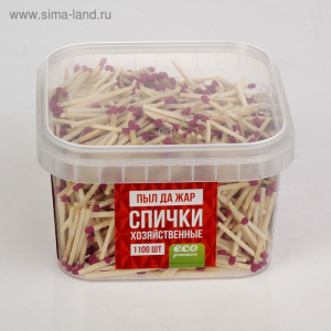 Спички ЛЮКС наполнением 1100шт. ПЭТ-контейнер ФЭСКО МИКС Спички ЛЮКС наполнением 1100шт. ПЭТ-контейнер ФЭСКО МИКС
