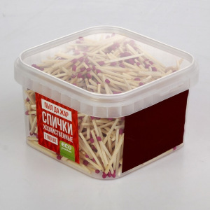 Спички ЛЮКС наполнением 1100шт. ПЭТ-контейнер ФЭСКО МИКС Спички ЛЮКС наполнением 1100шт. ПЭТ-контейнер ФЭСКО МИКС