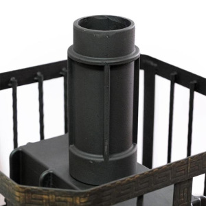 Труба дымоходная стартовая чугунная, d=115 мм, 0.3 м Труба дымоходная стартовая чугунная, d=115 мм, 0.3 м