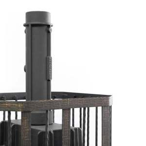 Труба дымоходная стартовая чугунная, d=115 мм, 0.5 м Труба дымоходная стартовая чугунная, d=115 мм, 0.5 м