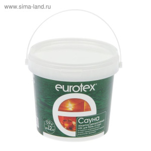 Защитно-декоративный лак для бань и саун Eurotex, 0,9 кг Защитно-декоративный лак для бань и саун Eurotex, 0,9 кг
