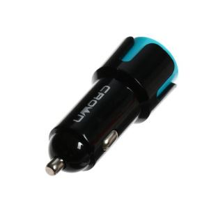 Автомобильное зарядное устройство Crown CMCC-3021, 2 USB, 1 А + 1х2.4 А, чёрное Автомобильное зарядное устройство Crown CMCC-3021, 2 USB, 1 А + 1х2.4 А, чёрное