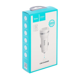 Автомобильное зарядное устройство Hoco Z27 QC3.0, 2хUSB, 2.4 А, белое Автомобильное зарядное устройство Hoco Z27 QC3.0, 2хUSB, 2.4 А, белое
