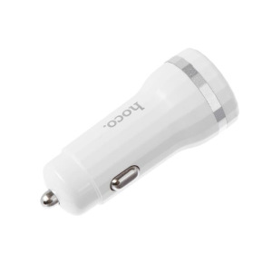 Автомобильное зарядное устройство Hoco Z27 QC3.0, 2хUSB, 2.4 А, кабель microUSB, 1 м, белое Автомобильное зарядное устройство Hoco Z27 QC3.0, 2хUSB, 2.4 А, кабель microUSB, 1 м, белое