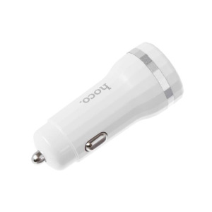 Автомобильное зарядное устройство Hoco Z27 QC3.0, 2хUSB, 2.4 А, кабель Type-C, 1 м, белое Автомобильное зарядное устройство Hoco Z27 QC3.0, 2хUSB, 2.4 А, кабель Type-C, 1 м, белое