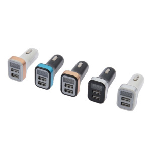 Автомобильный вольтметр, зарядное устройство Cartage 12-24 В, 2 USB 2А, микс Автомобильный вольтметр, зарядное устройство Cartage 12-24 В, 2 USB 2А, микс