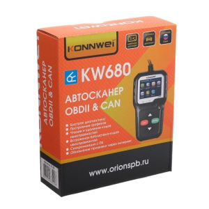 Автосканер Konnwei KW 680, цветной экран, русский язык, все протоколы Автосканер Konnwei KW 680, цветной экран, русский язык, все протоколы