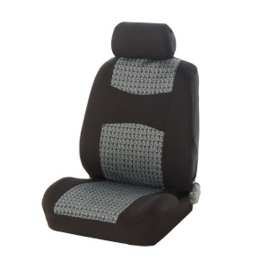 Чехлы универсальные Nova Bright, черные с серыми вставками, жаккард, 11 предметов Чехлы универсальные Nova Bright, черные с серыми вставками, жаккард, 11 предметов